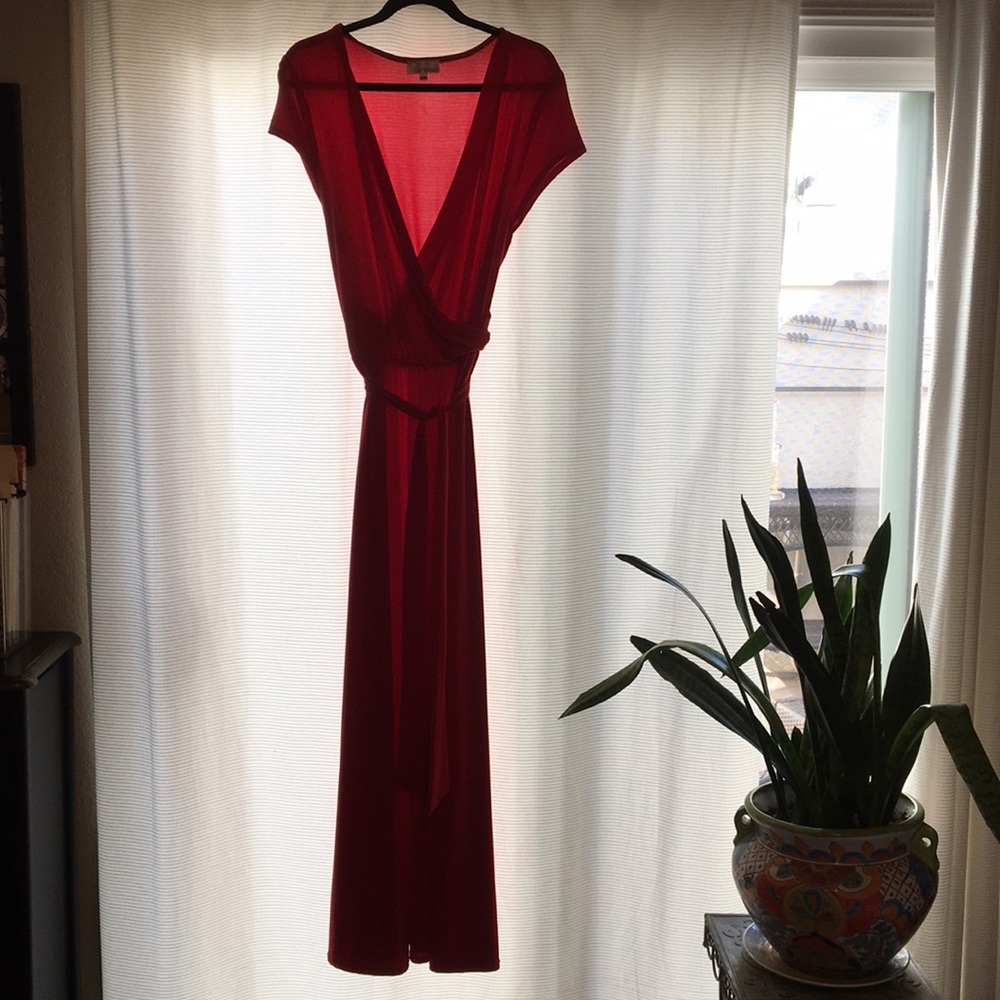 Red maxi dress